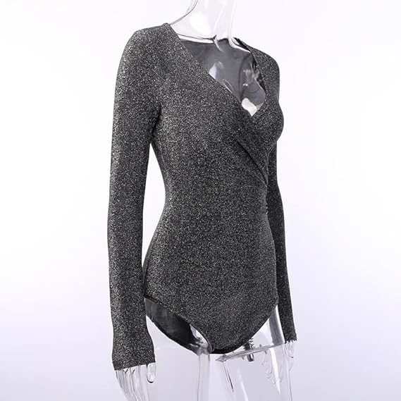 Bodysuit Women Sexy Long Sleeve V-neck Spring Fahsion Tops best